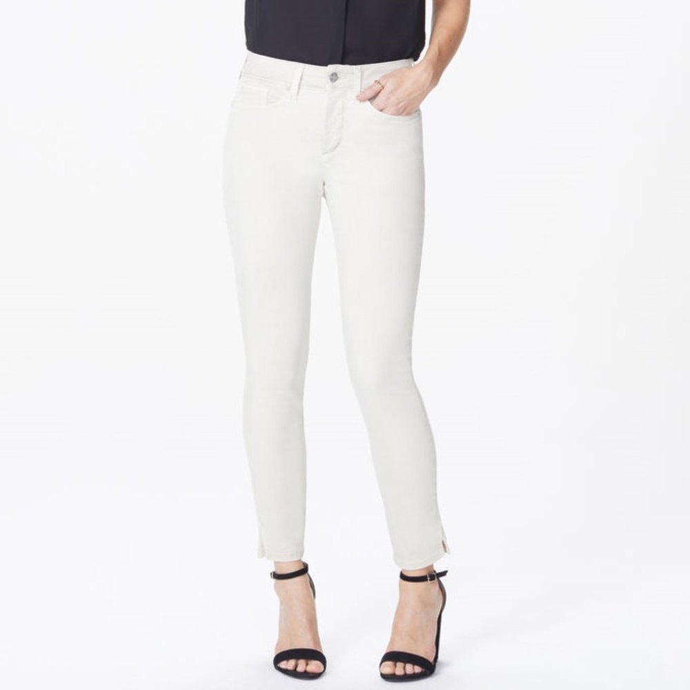 NYDJ Feather AMI Skinny Ankle Jeans w/ Slit Clean